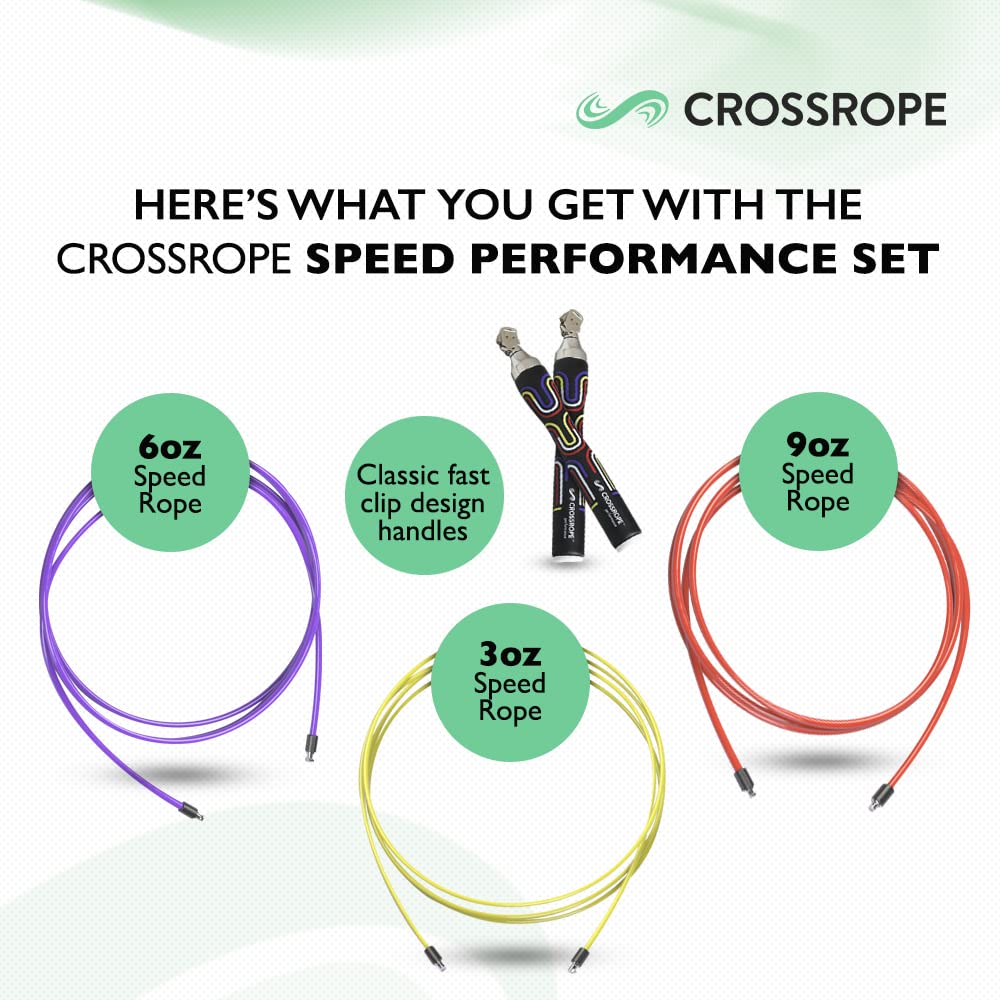 Amazon | Crossrope スピードパフォーマンスセット 3オンス、6オンス